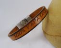 Bracelet cuir Homme gravé cadeau personnalisé