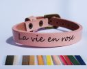 Bracelet cuir gravé simple tour à personnaliser