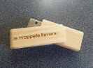 Petite clé USB en bois à personnaliser par gravure