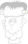 Decoration halloween : Frankeinstein � colorier
