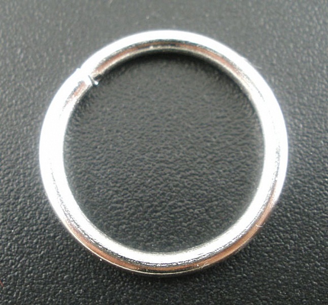 10 Anneaux de jonction &eacute;pais ouvert 16 mm Argent