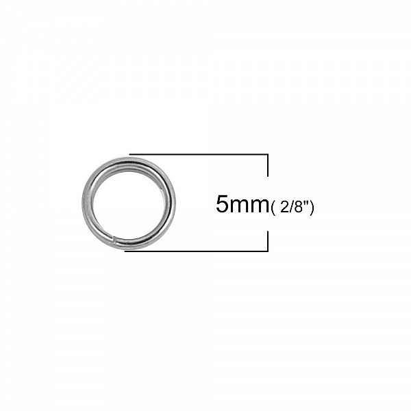 10 Anneaux de jonction double 05 mm Inoxydable