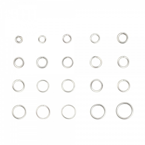 10 Anneaux de jonction ouvert 09 mm Inoxydable