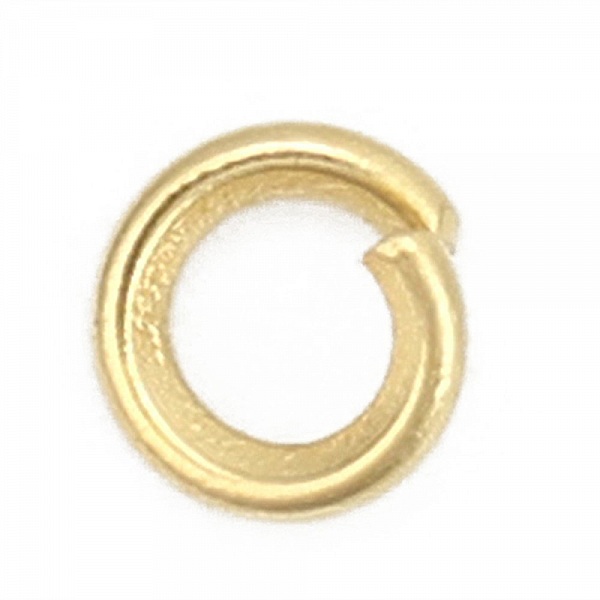 10 Anneaux de jonction ouvert 03 mm Inoxydable dor&eacute; N&deg;02