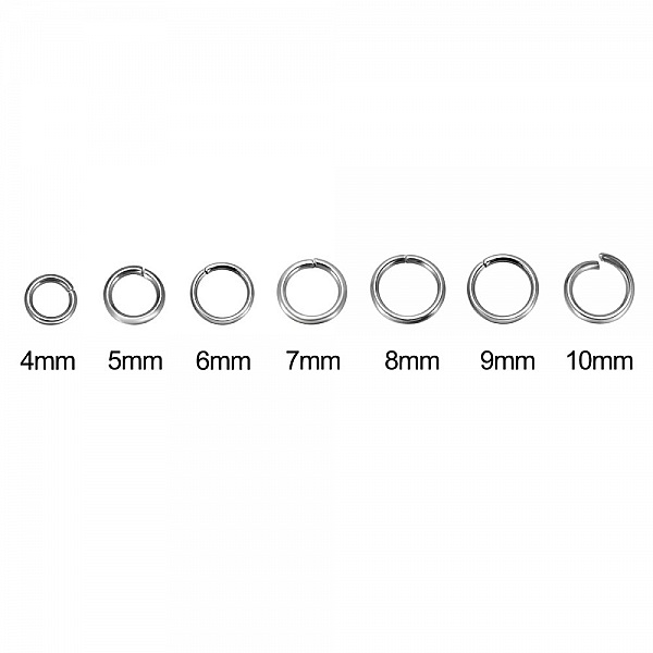 10 Anneaux de jonction ouvert 05 mm Inoxydable 01-02