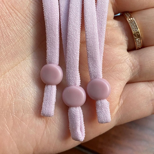10 Bandes &eacute;lastiques cordon Mauve avec Boucle R&eacute;glable attache pour Masque..