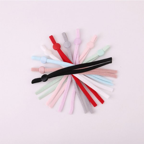 10 Bandes &eacute;lastiques cordon Rose avec Boucle R&eacute;glable attache pour Masque..