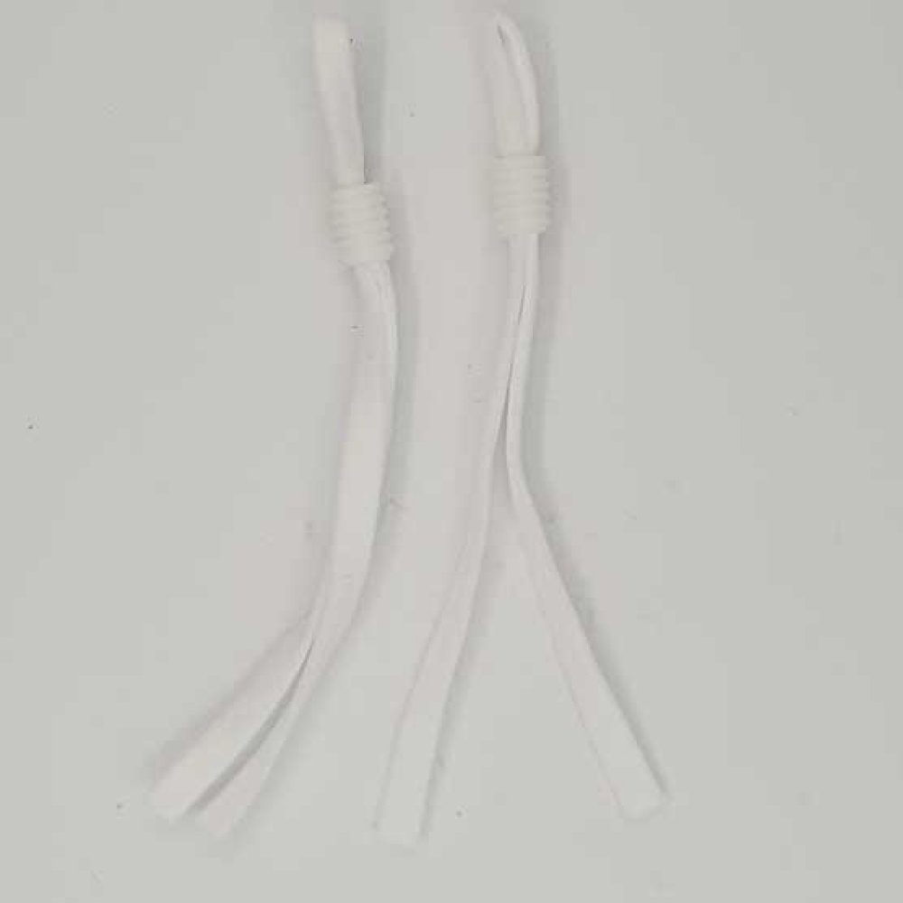 10 Bandes élastiques cordon Blanc avec Boucle Réglable attache pour Masque. N°02.