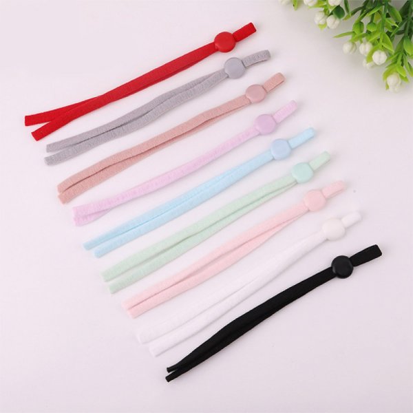 10 Bandes &eacute;lastiques cordon Rose avec Boucle R&eacute;glable attache pour Masque..