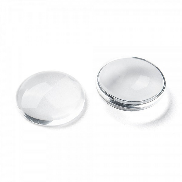 10 Cabochons Rond 40 mm en verre transparent R016-40
