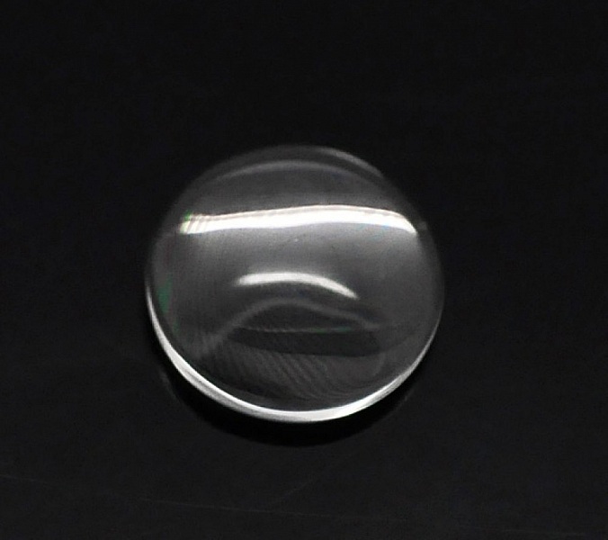 10 Cabochons Ronds 12 mm en verre loupe transparent N&deg;03