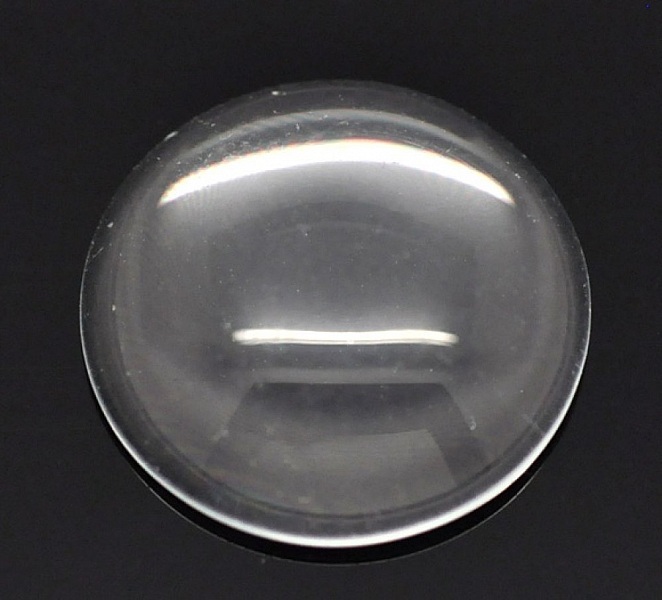 10 Cabochons Ronds 10 mm en verre loupe transparent N&deg;02