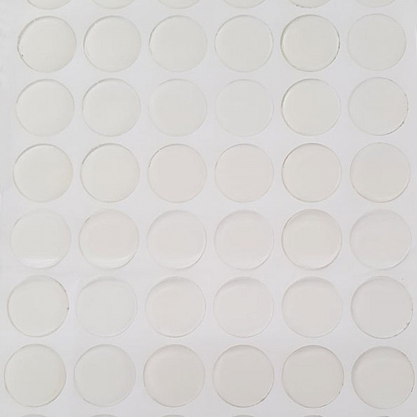 10 Cabochons autocollants en R&eacute;sine de 25 mm Transparent