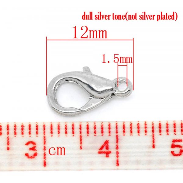 10 Fermoirs Mousqueton 12 x 07 mm.
