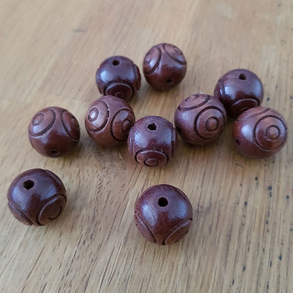 10 Perles Rondes 18/18 mm N&deg;01