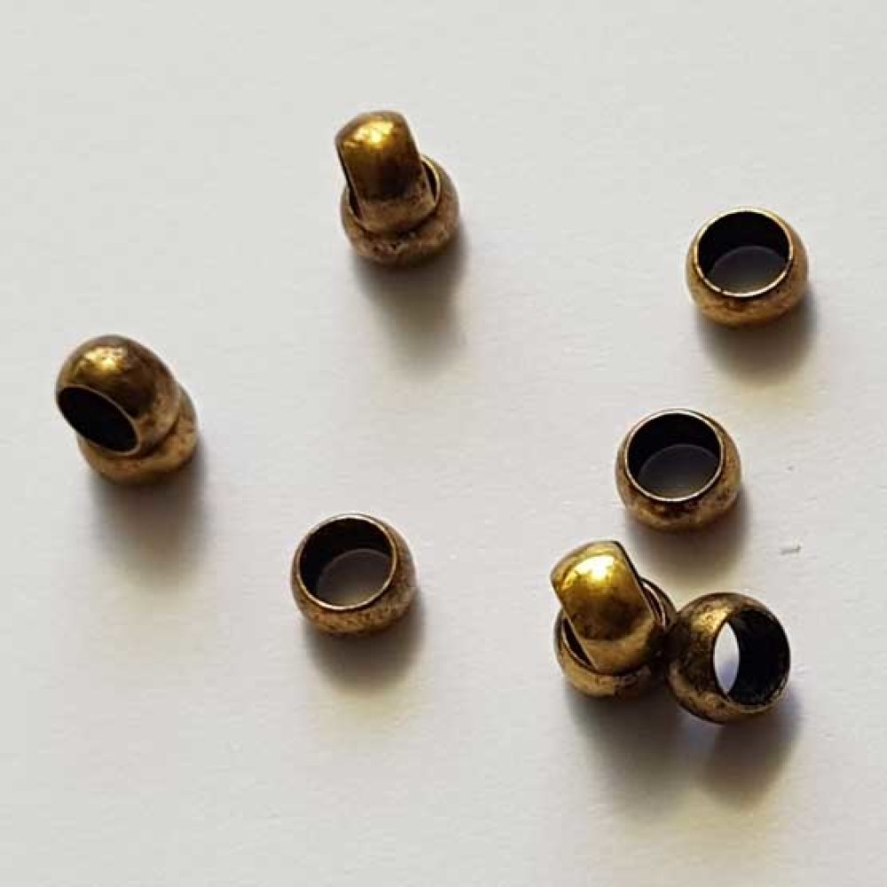 10 Perles à écraser de 3 mm Bronze