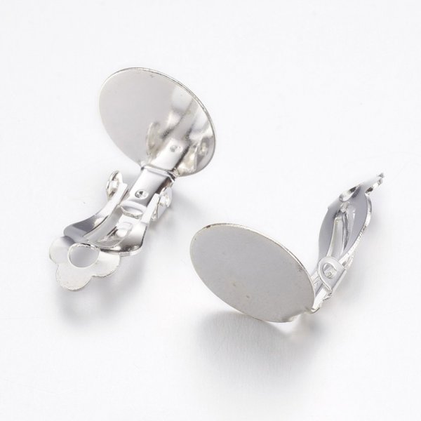 10 Supports Boucles d'oreilles Clips Plateau N&deg;03 x 5 Paires