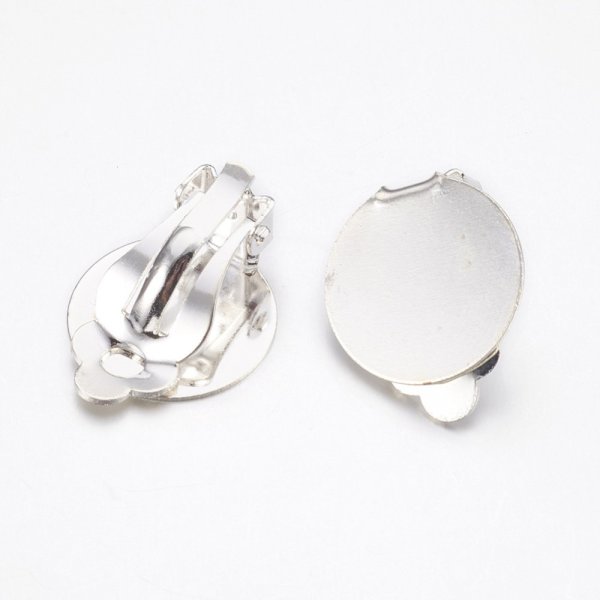 10 Supports Boucles d'oreilles Clips Plateau N&deg;03 x 5 Paires