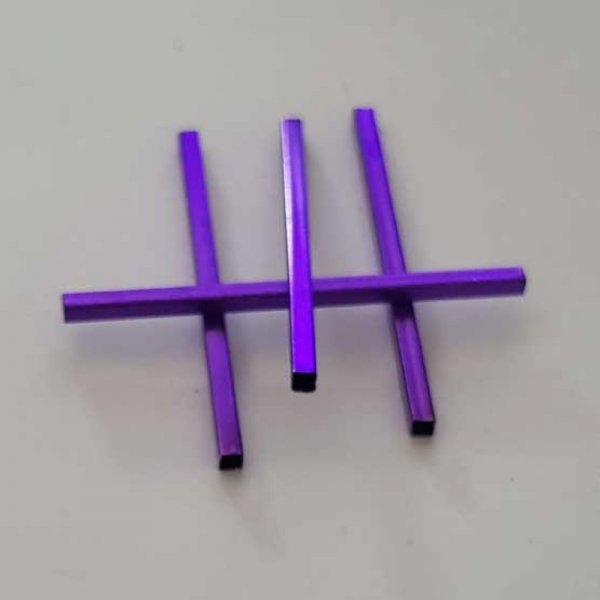 10 Tubes Carr&eacute;s 40 mm Violet