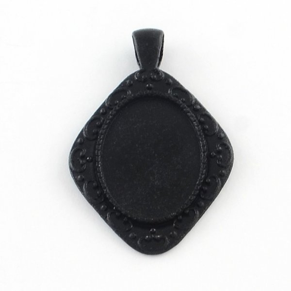 10 supports cabochons de 25 X 18 mm Noir, pendentifs cabochons 304-20