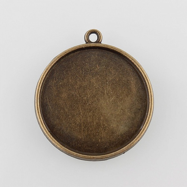 10 supports cabochons de 25 mm bronze, pendentifs cabochons 43AB 
