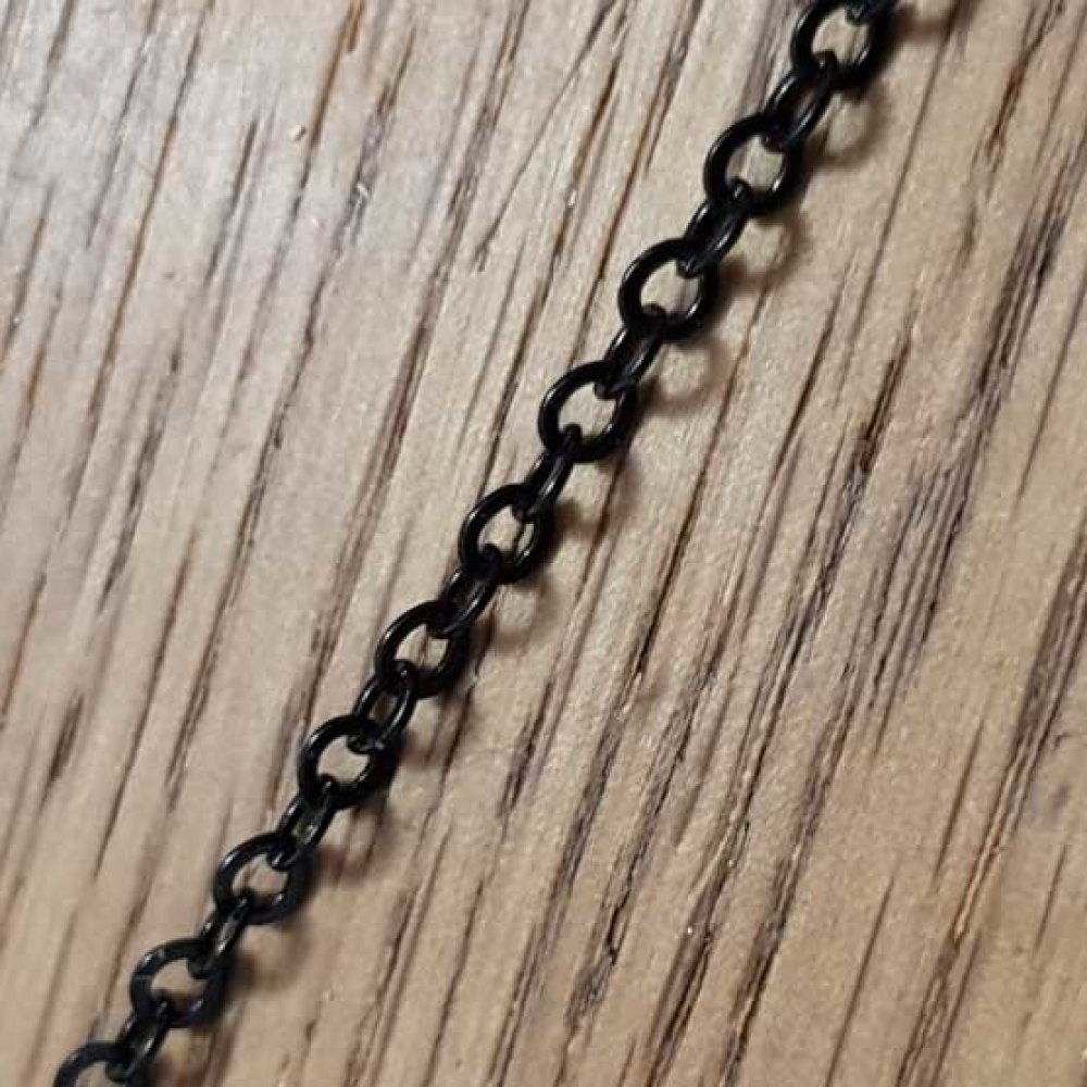 1.75 M de chaine Noir N°06 3 x 2 mm