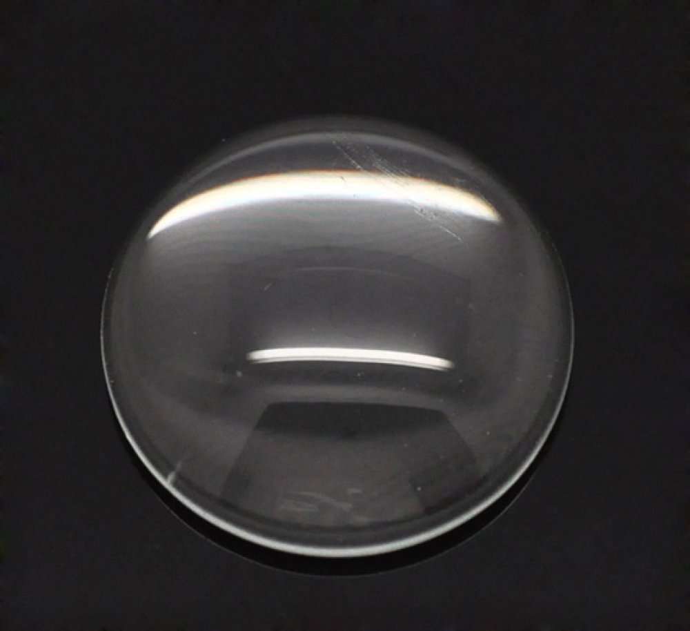 15 Cabochons Ronds 10 mm en verre loupe transparent N°02