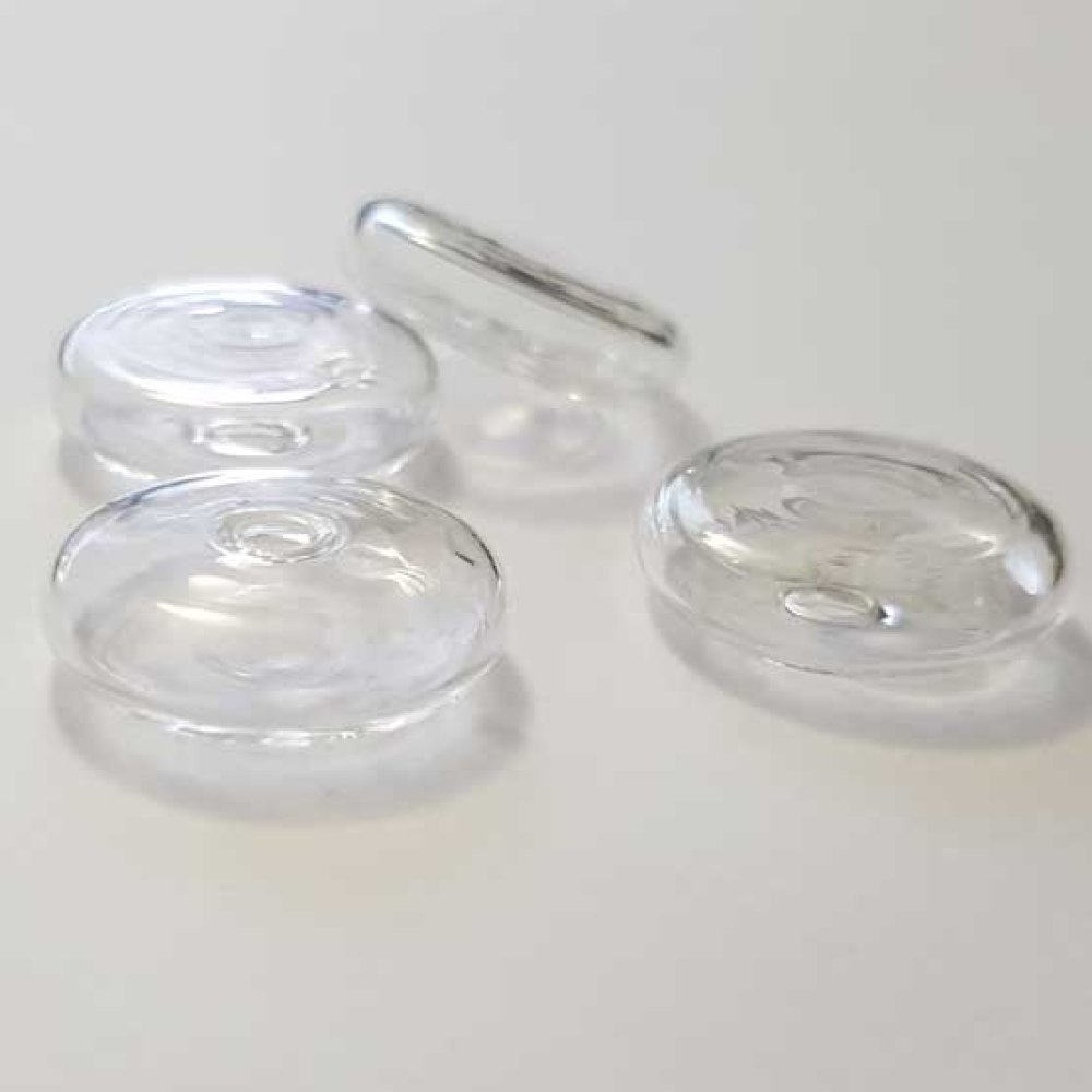 1 Boule en verre Soucoupe Plate 27 mm à remplir