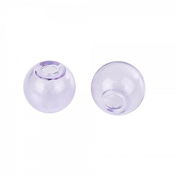 1 Boule en verre ronde &agrave; remplir de 20mm Violet