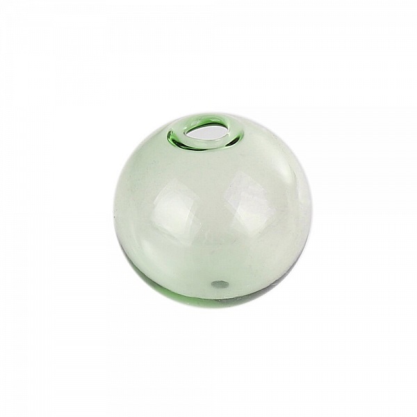 1 Boule en verre ronde &agrave; remplir de 16mm Vert