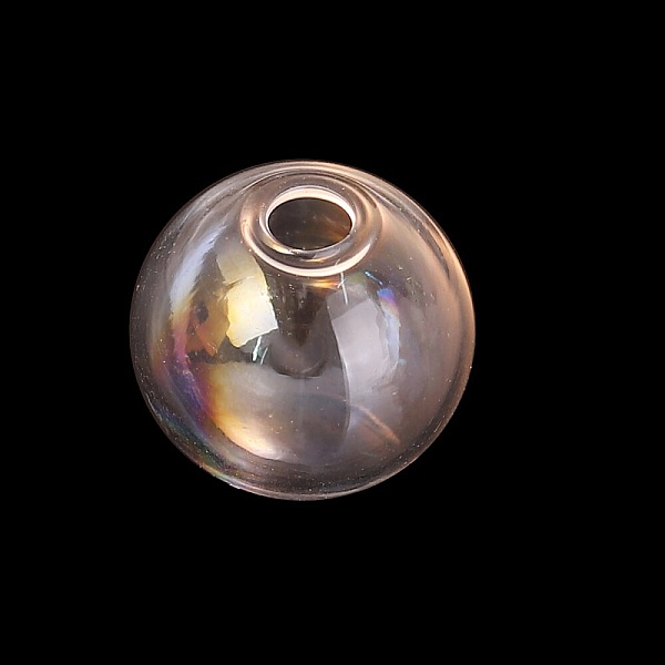 1 Boule en verre ronde &agrave; remplir de 17mm AB Transparent