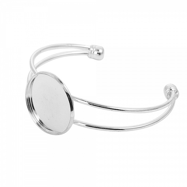 1 Bracelet support cabochon + 1 cabochon verre 25 mm N&deg;01