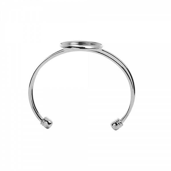 1 Bracelet support cabochon + 1 cabochon verre 25 mm N&deg;01