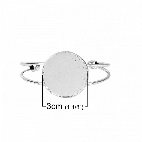 1 Bracelet support cabochon + 1 cabochon verre 30 mm N&deg;01