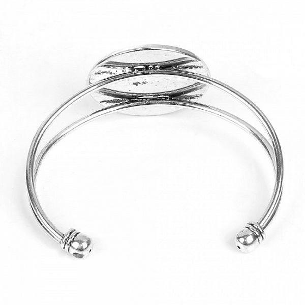 1 Bracelet support cabochon + 1 cabochon verre 30 mm N&deg;01