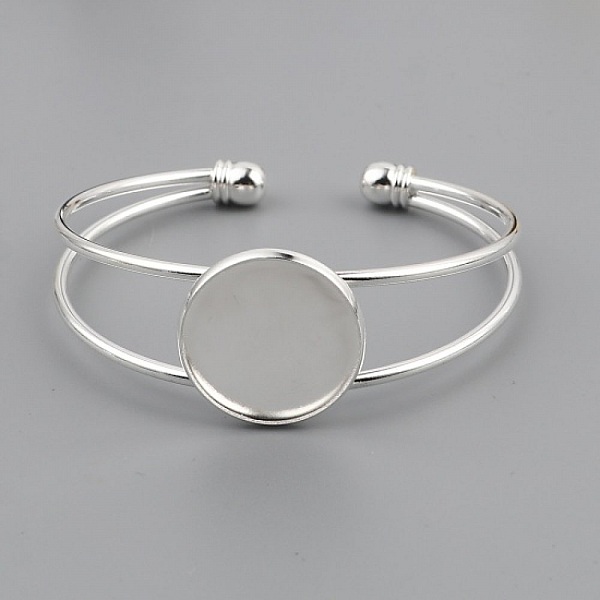 1 Bracelet support cabochon + 1 cabochon verre 20 mm N&deg;01