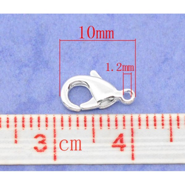 1 Fermoir Mousqueton 10 x 06 mm.