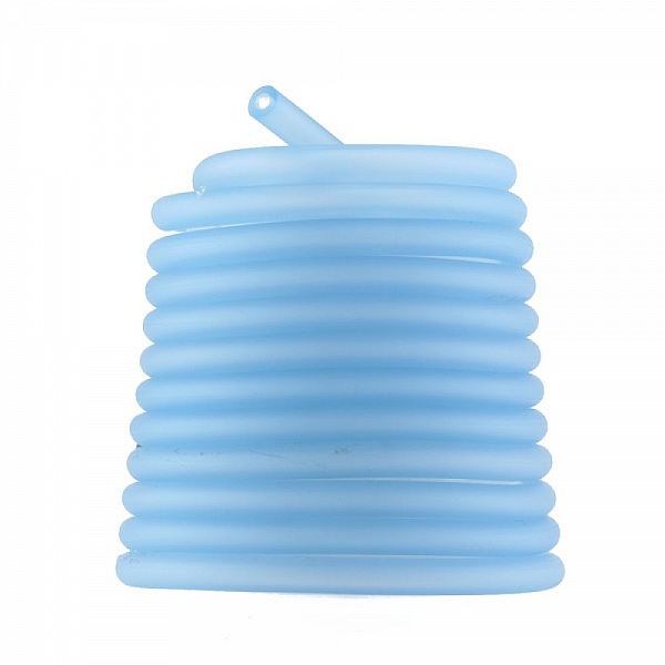 1 m&egrave;tre cordon Pvc Creux 6,5 mm Aquamarine 1