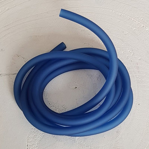 1 m&egrave;tre cordon Pvc Creux 6,5 mm Bleu Fonc&eacute;