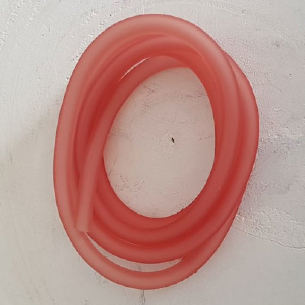 1 m&egrave;tre cordon Pvc Creux 6,5 mm Rose Clair