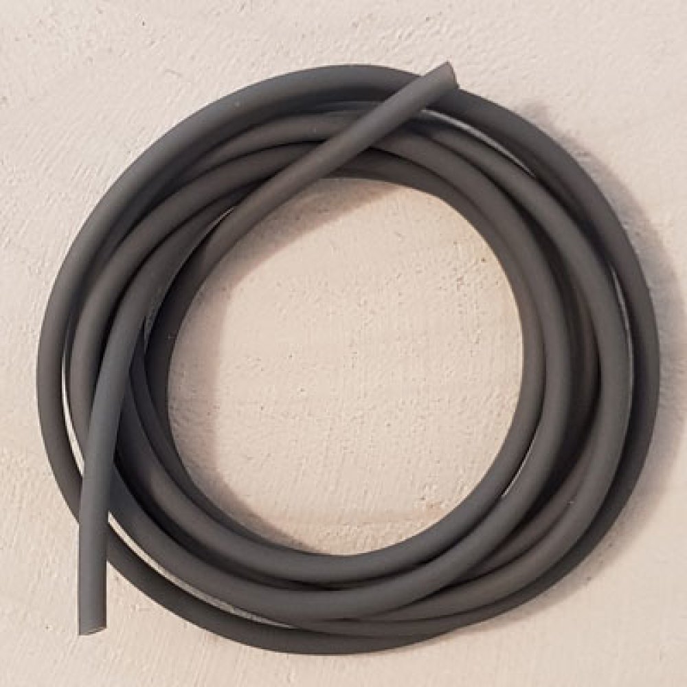 1 mètre de cordon pvc creux de 2 mm Gris.