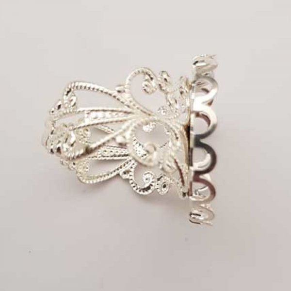 1 support bague cabochon de 20 mm Argent N&deg;22