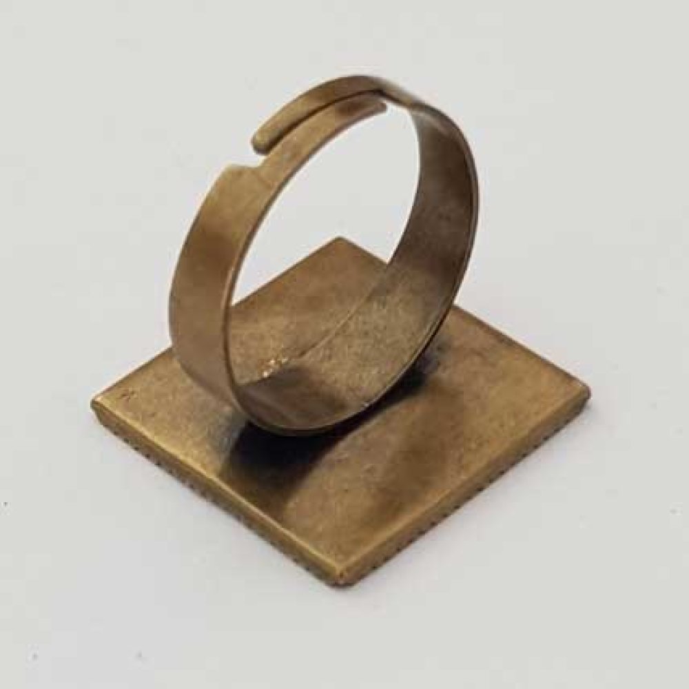 1 support bague carré de 20 mm Bronze N°03