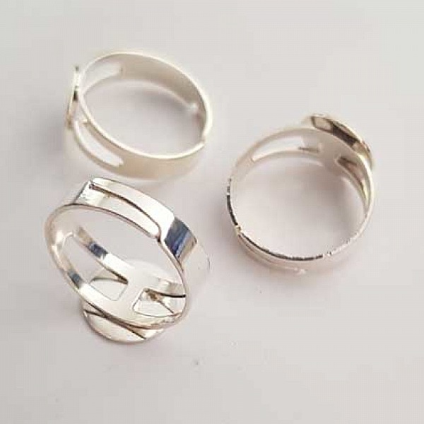 1 support bague ronde de 12 mm Argent N&deg;26