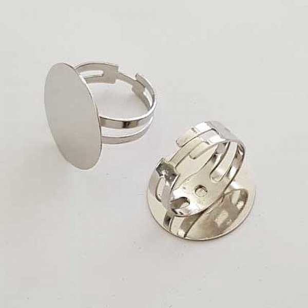 1 support bague ronde de 22 mm Argent N&deg;26