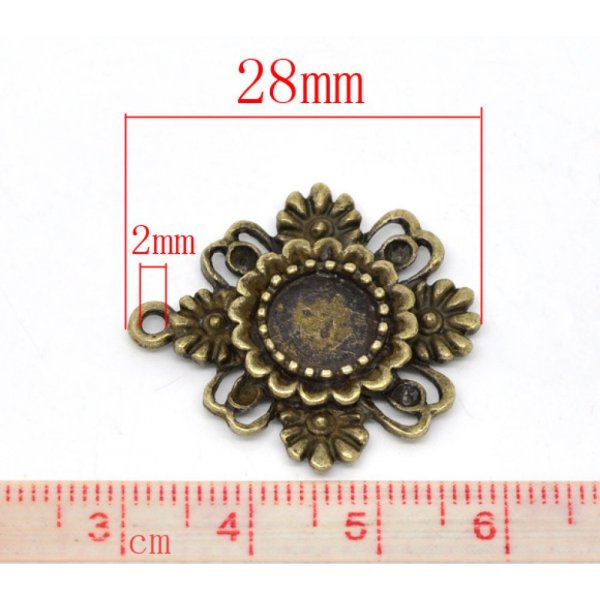 1 support cabochon 08 mm N&deg;06 Bronze