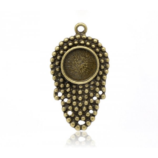 1 support cabochon 12 mm N&deg;09 Bronze
