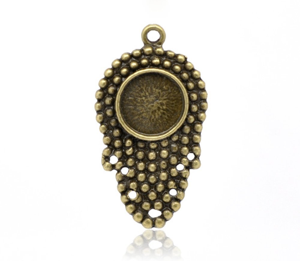 1 support cabochon 12 mm N°09 Bronze