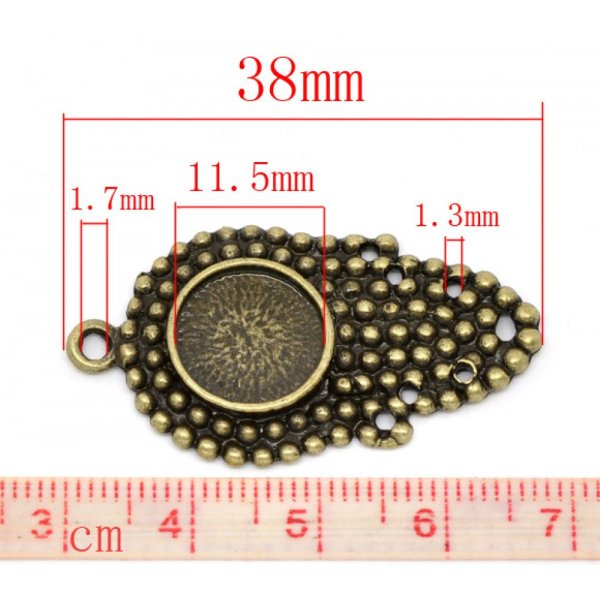 1 support cabochon 12 mm N&deg;09 Bronze