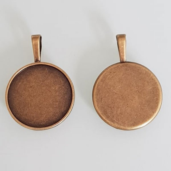 1 support cabochon 25 mm N&deg;01 Bronze